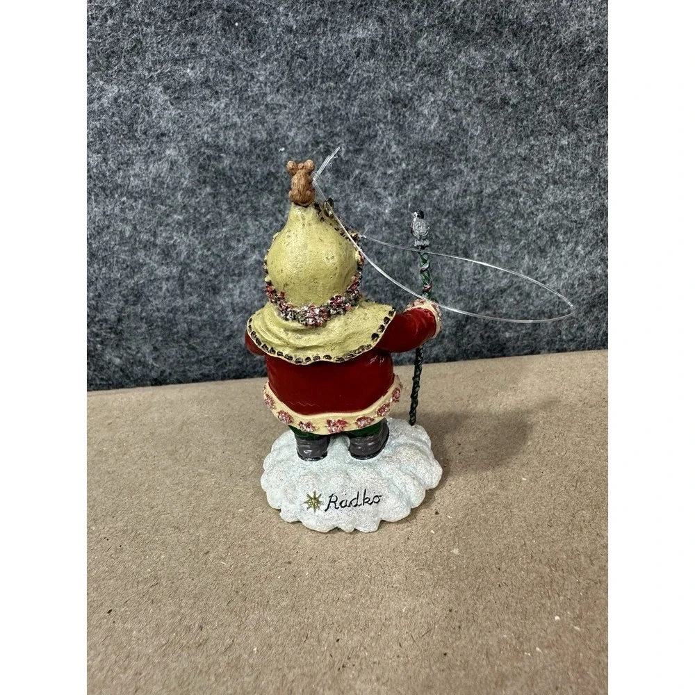 Christopher Radko Woodland Winds Frosty Leaf Santa Christmas‎ Ornament